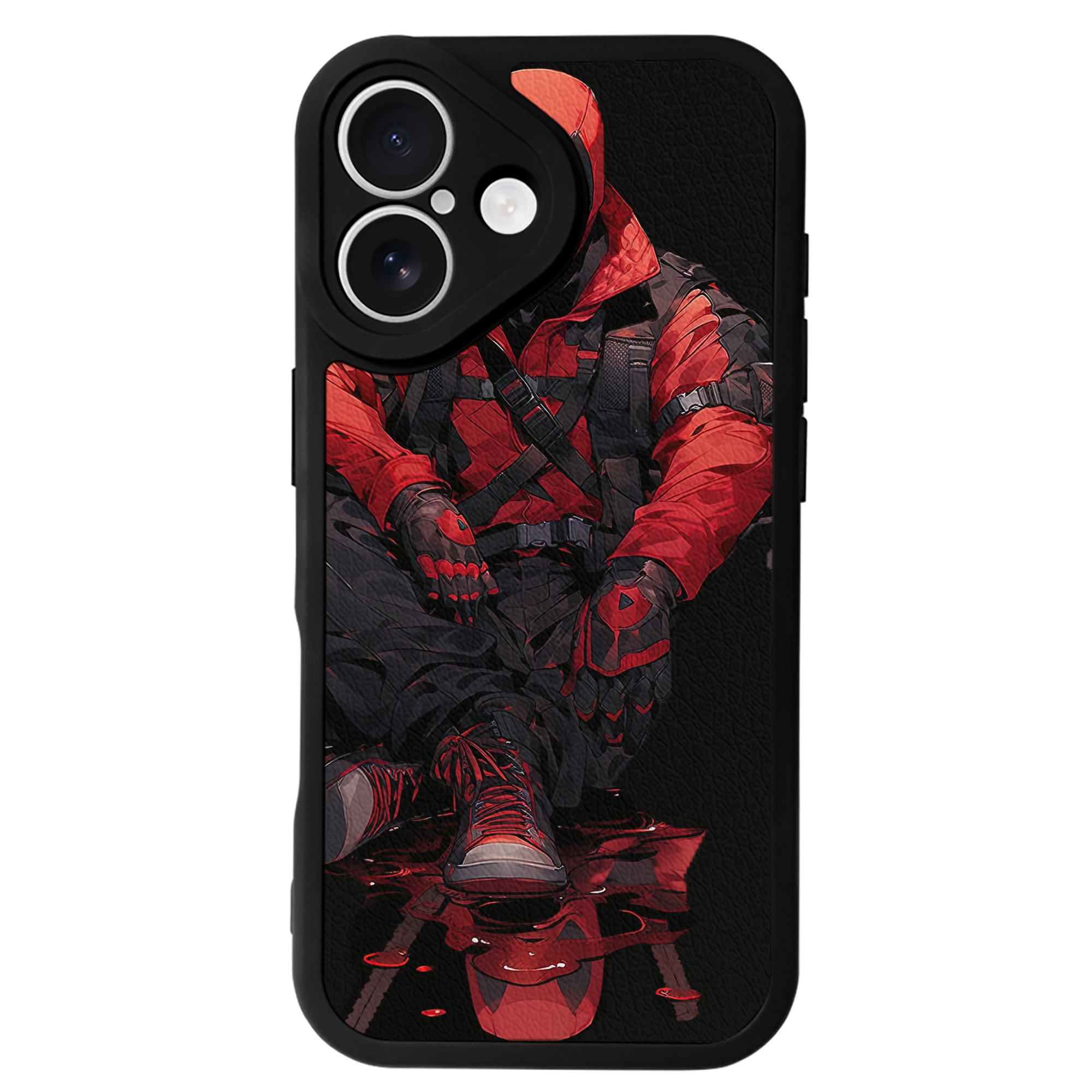 （画像用） Deadpool デッドプール 【iPhone 16シリーズ対応】シリコンスマホケース（レザー調） 材質：シリコン